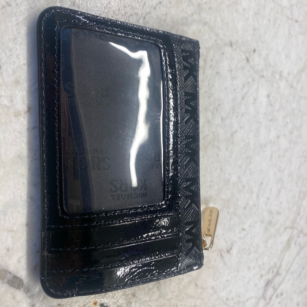Michael Kors Black Card Holder with Gold Accent - Picture 2 of 4